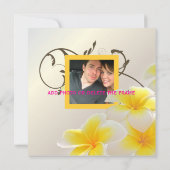 Plumeria leis/ Bewaar de datum Save The Date (Achterkant)