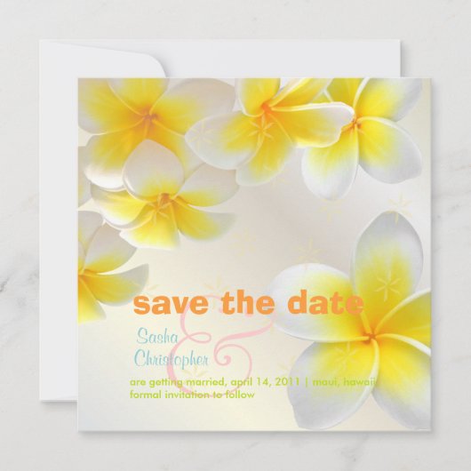 Plumeria leis/Save the Date Save The Date (Voorkant)