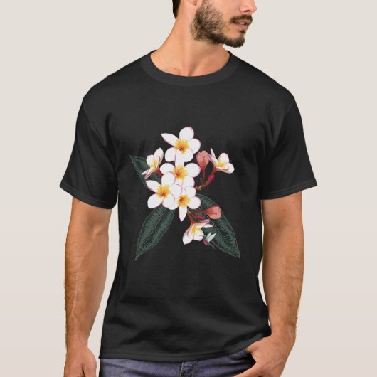 Plumeria met kolibrie t-shirt (Voorkant)