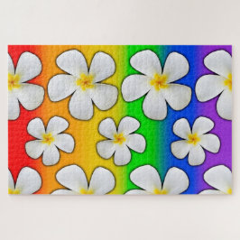 Plumeria met regenboogkleuren 1014 stuks, legpuzzel