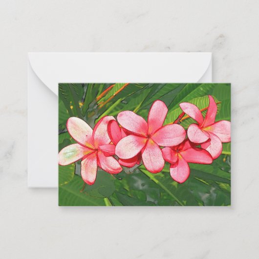 Plumeria Notitiekaartje (Voorkant)