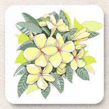 Plumeria Onderzetter Set van 6