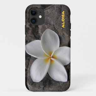 Plumeria op de rotsen iPhone 11 hoesje