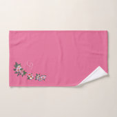 Plumeria op Roze met je Monogram Bad Handdoek (Handdoek)