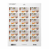 Plumeria Orchid Lei in de Sand Beach Labels (Full Sheet)