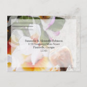 Plumeria Orchid Lei in Sand Beach RSVP Briefkaart (Achterkant)