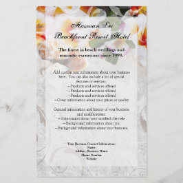 Plumeria Orchid Lei in Sand Program Flyer