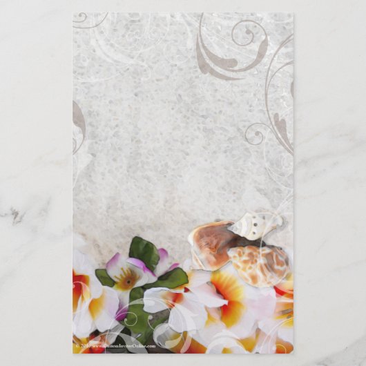 Plumeria Orchid Lei in Sand Program Flyer (Achterkant)