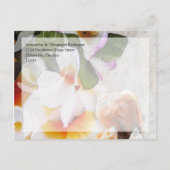Plumeria Orchid Lei Sand Beach Save the Date Kaart (Achterkant)