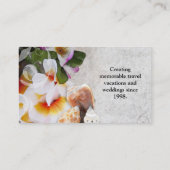 Plumeria Orchid Lei Visitekaartjes (Achterkant)