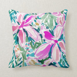 PLUMERIA PARADISE Tropische Waterverf Kussen