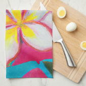 Plumeria party Hawaii art Theedoek (Quarter Fold)