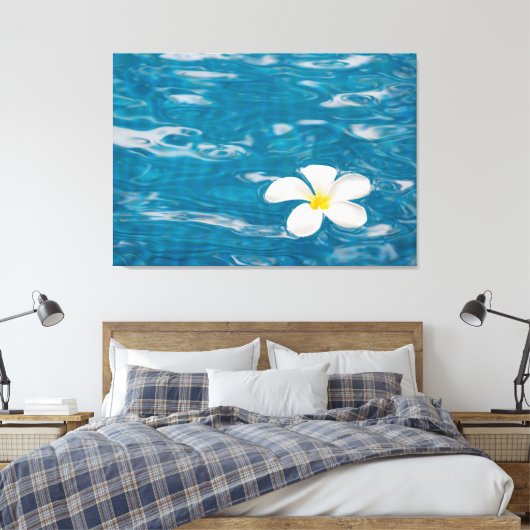 Plumeria Pool Wrapped Canvas Art (Insitu (Slaapkamer))