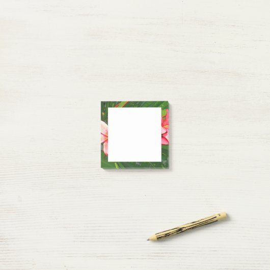 Plumeria Post-it® Notes (Op bureau)