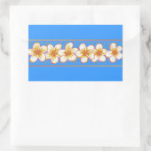 plumeria rechthoekige sticker (Tas)