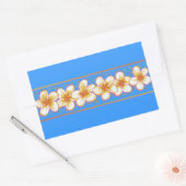 plumeria rechthoekige sticker (Envelop)
