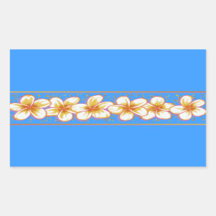 plumeria rechthoekige sticker