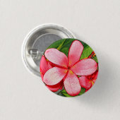 plumeria ronde button 3,2 cm (Voorkant /achterkant)