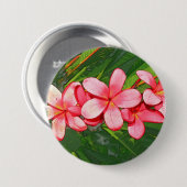 Plumeria Ronde Button 7,6 Cm (Voorkant /achterkant)