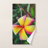 Plumeria rubra bad handdoek (Handdoek)