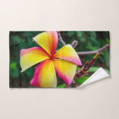 Plumeria rubra bad handdoek (Handdoek)