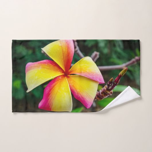 Plumeria rubra bad handdoek (Handdoek)