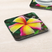 Plumeria rubra bier onderzetter (Linkerzijde)