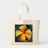 Plumeria rubra grote tote bag (Voorkant)