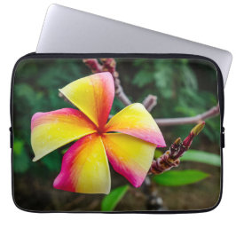Plumeria rubra laptop sleeve