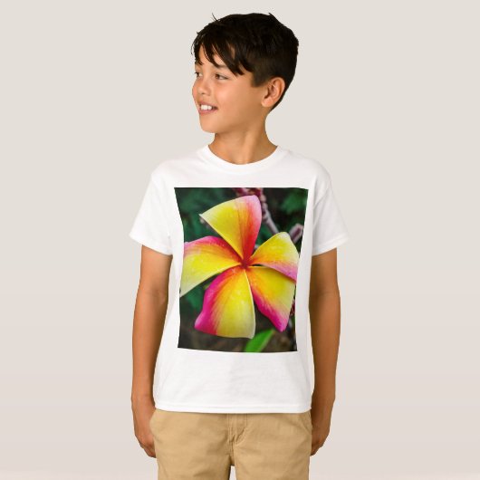 Plumeria rubra t-shirt (Voorkant volledig)