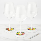 Plumeria rubra wijnglaslabel (Set)