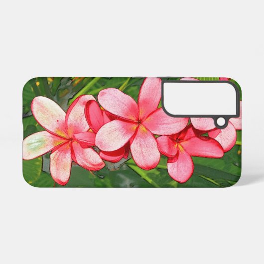 plumeria samsung galaxy hoesje (Achterkant horizontaal)