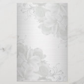 Plumeria satin-look floral stationery briefpapier (Voorkant)