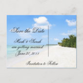 Plumeria Save the Date Briefkaart (Achterkant)