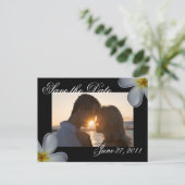 Plumeria Save the Date Briefkaart (Staand voorkant)