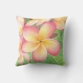 Plumeria schilderij kussen