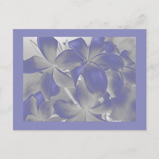 Plumeria Shadows Blue en Grey Briefkaart