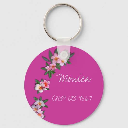 Plumeria Sleutelhanger (Voorkant)