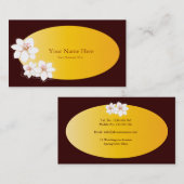 Plumeria Spa-sjablonen voor visitekaartjes (Voorkant / Achterkant)