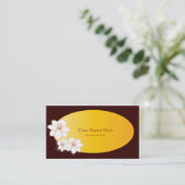 Plumeria Spa-sjablonen voor visitekaartjes (Staand voorkant)