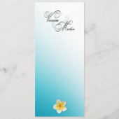 Plumeria Starfish Beach Diner Menu (Achterkant)