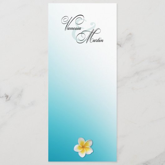 Plumeria Starfish Beach Diner Menu (Achterkant)