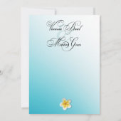 Plumeria Starfish Beach Hawaïaanse bruiloft Kaart (Achterkant)