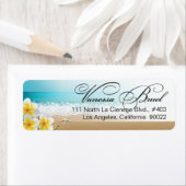 Plumeria Starfish Beach Tropische bruiloft Hawaii Etiket (Insitu)