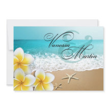 Plumeria Starfish Beach Tropische bruiloft