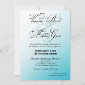 Plumeria Starfish Beach Tropische bruiloft Kaart (Achterkant)