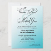 Plumeria Starfish Beach Tropische bruiloft Kaart (Achterkant)