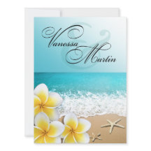 Plumeria Starfish Beach Tropische bruiloft