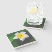 plumeria stenen onderzetter (Zijkant)