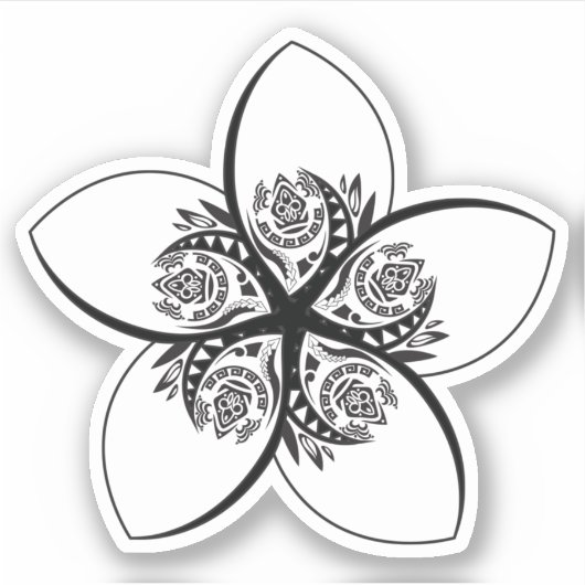 plumeria sticker (Voorkant)